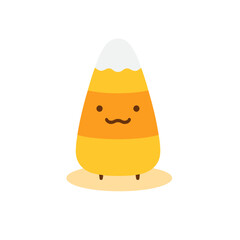 cute candy corn kawaii illustration