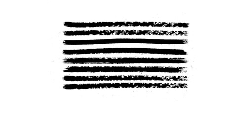 Obraz premium Set of hand painted chalk brushes. Hand drawn grunge bold lines on chalkboard background. Brush stroke vector backgrounds.