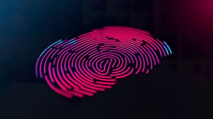 Biometric scanner fingerprint reader surface, subtle light patterns, swirling lines, futuristic design. 