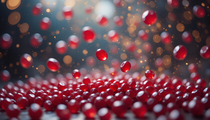 red seeds abstract background