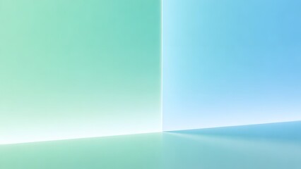 Two colored walls that meet at an angle