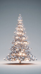 Sparkling Crystal Christmas Tree with Bright Lights and Shine