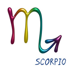 3d scorpio zodiac sign Astrology clipart Element for design