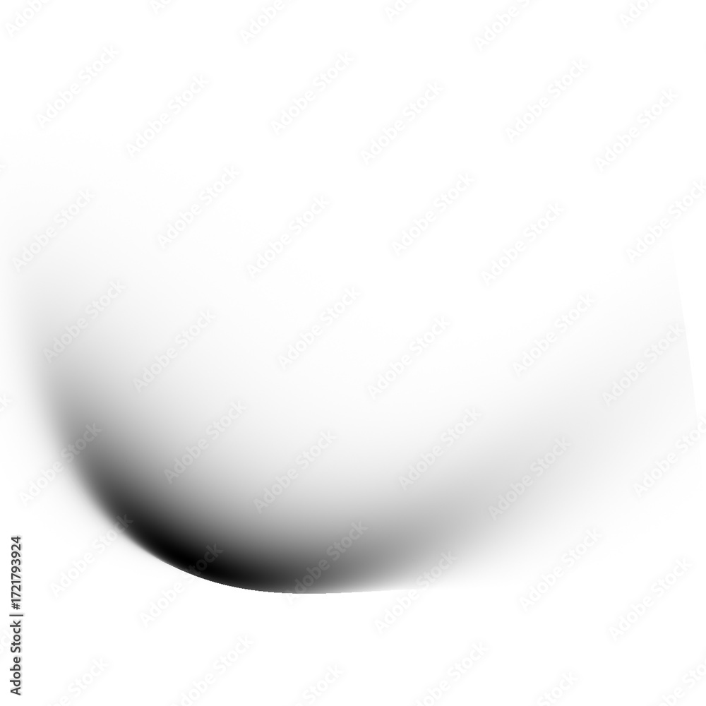 Wall mural black gradient shadow effect isolated on transparent background for overlay