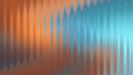 Abstract gradient of warm orange and cool blue with vertical wavy lines background