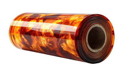 Rolled sheet of patterned resin