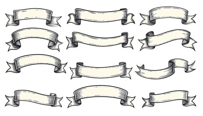 Set of vintage ribbons