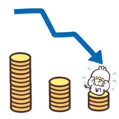 お金が減って困る白い鳥のラスト