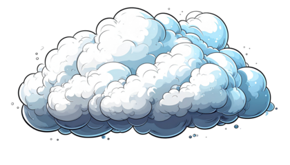 Cartoonish cumulus cloud