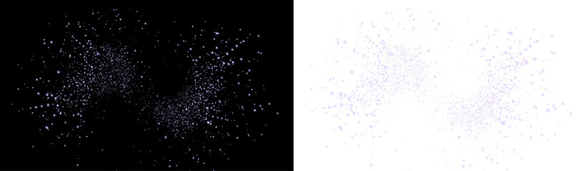 Abstract PNG overlay featuring scattered particles on contrasting backgrounds, creating a dynamic visual effect suitable for various design projects and creative applications