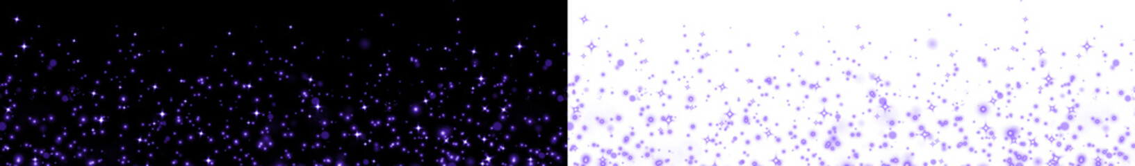 Abstract purple glitter overlay on contrasting black and white backgrounds, creating a dynamic visual effect for creative design projects and artistic expressions