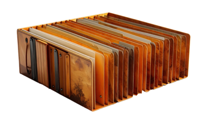 Vintage file cabinet,  filled