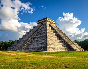 Majestic pyramid under a vibrant sky