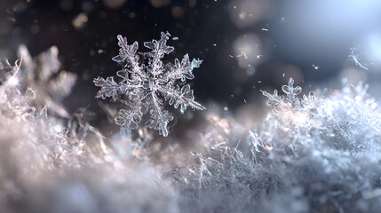 Captivating Dance of Fallig Snowflakes: Embrace the ranquil Beauty and Serene agic of a Winter Wonderlan Under Fluffy White Crystas Gently Cascading from th Sky