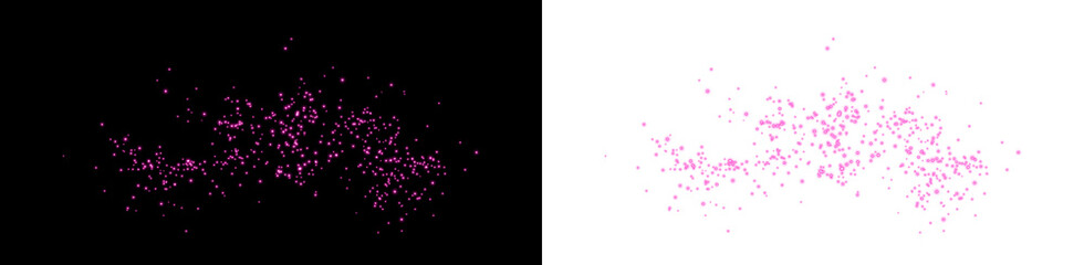 Pink glitter overlay on contrasting black and white backgrounds, creating a vibrant and dynamic visual effect for creative design projects and artistic expressions