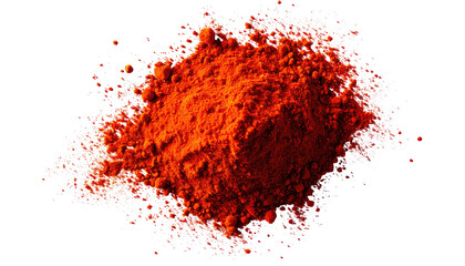 Vibrant pile of orange spice powder