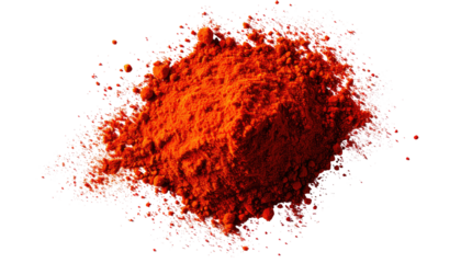 Vibrant pile of orange spice powder