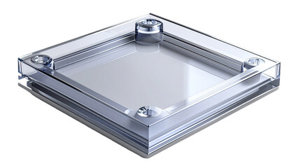 Transparent square enclosure