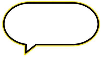 Yellow speech bubble graphic (1)