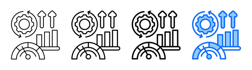 Operational Efficiency icon In Different Styles Set Collection