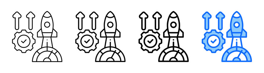 Productivity Boost icon In Different Styles Set Collection