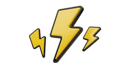 Dynamic lightning bolts symbolizing energy and power