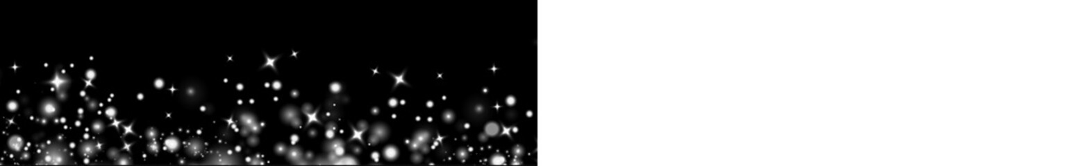 Sparkling bokeh overlay on a black background, creating a dreamy atmosphere with luminous effects, ideal for enhancing designs and adding a touch of elegance and sophistication