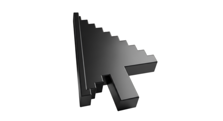 Modern 3D Cursor: Design and Technology Concept on Black