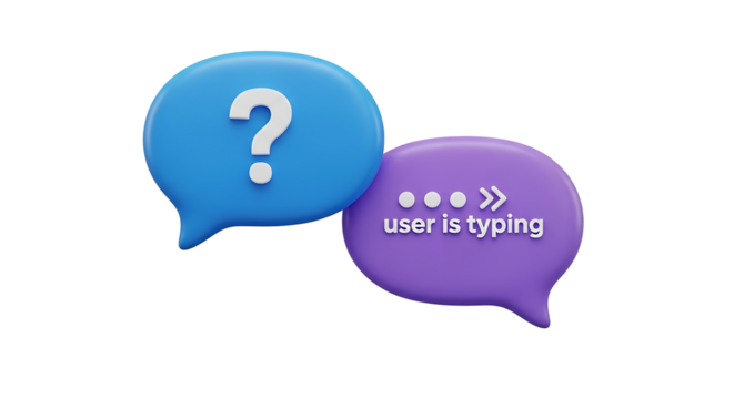 User is typing and asking questions, modern digital communication