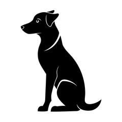 black dog vector illustration