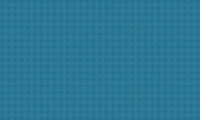 A seamless teal background with a geometric floral pattern in a repeating tile design layout