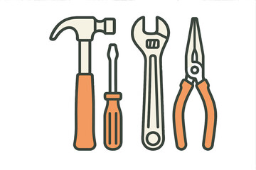Collection of essential hand tools for home repair and maintenance