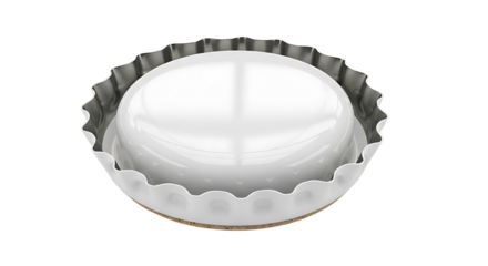 Shiny white bottle cap close up clean design