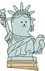 자유의 여신상 동물