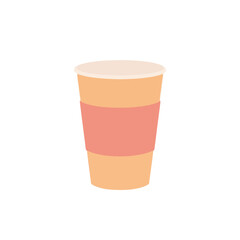 Reusable Coffee Cup with Sleeve – Eco-Friendly Drink Container Icon