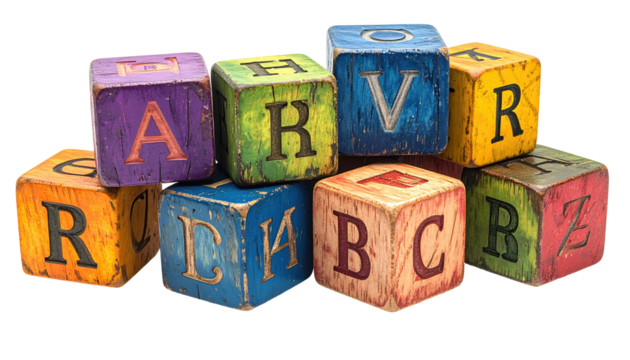 Colorful wooden alphabet blocks (1)