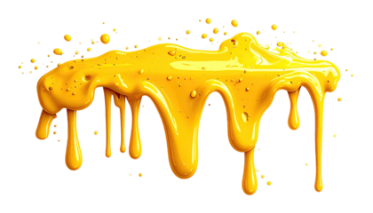 Dripping, golden liquid