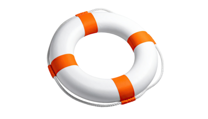 A life preserver against a black background.  3D rendered