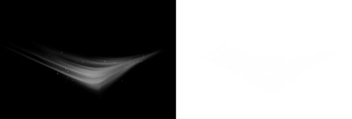 Abstract black and white PNG overlay featuring soft flowing textures and delicate sparkles, ideal for creative design projects and enhancing visual storytelling with copy space