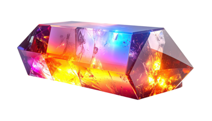 A vibrant, multifaceted crystal