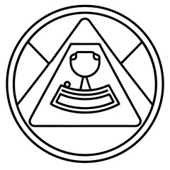 Sonogram Scan Symbol Outline Vector