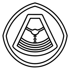 Sonogram Scan Symbol Outline Vector