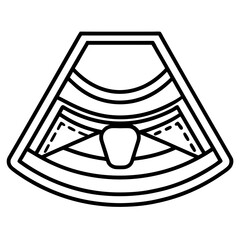 Sonogram Scan Symbol Outline Vector