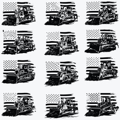 Us Excavator Svg , Excavator Clipart, Heavy Equipment Svg , Pipeliner Svg , Excavator Files for Cricut , Excavator Cut Files For Silhouette