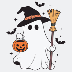 Cute Ghost Halloween Png, Spooky Season Png, Ghost Cat Png, Halloween Png, Reading Ghost Png, Halloween Ghost Png, Halloween Shirt Design