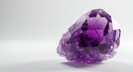 深紫水晶 輝く光沢 滑らか質感 自然美 (Fuka murasaki suishou kagayaku kousaku nagaraka kankaku shizenbi) This translates roughly to: Deep purple crystal, shining luster, smooth texture, natural beauty.