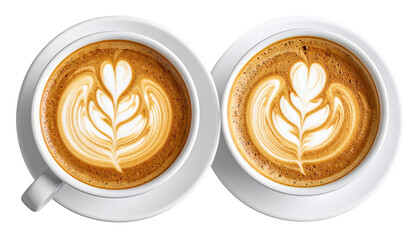 Two latte art cups