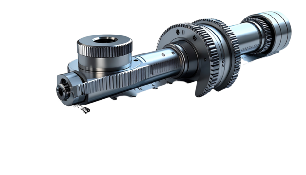 Detailed view of a complex mechanical component