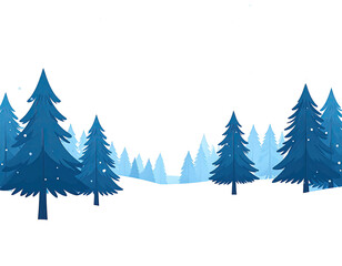 Fototapeta premium Winter forest scene with falling snow (1)