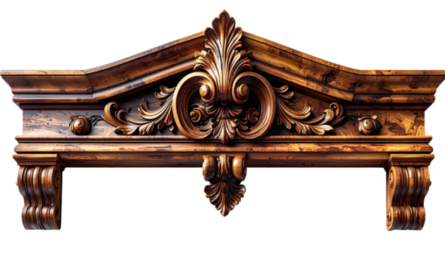 Ornate wooden architectural trim